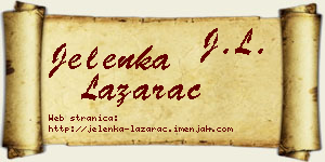 Jelenka Lazarac vizit kartica